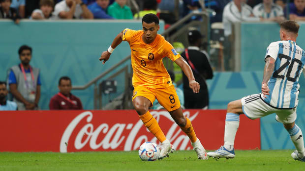 Cody Gakpo playing for the Netherlands.